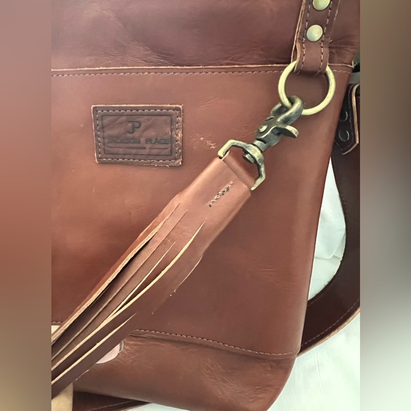 Jackson Place Large Wickett & Craig Leather Cognac Bucket Bag Unisex - Picture 3 of 6